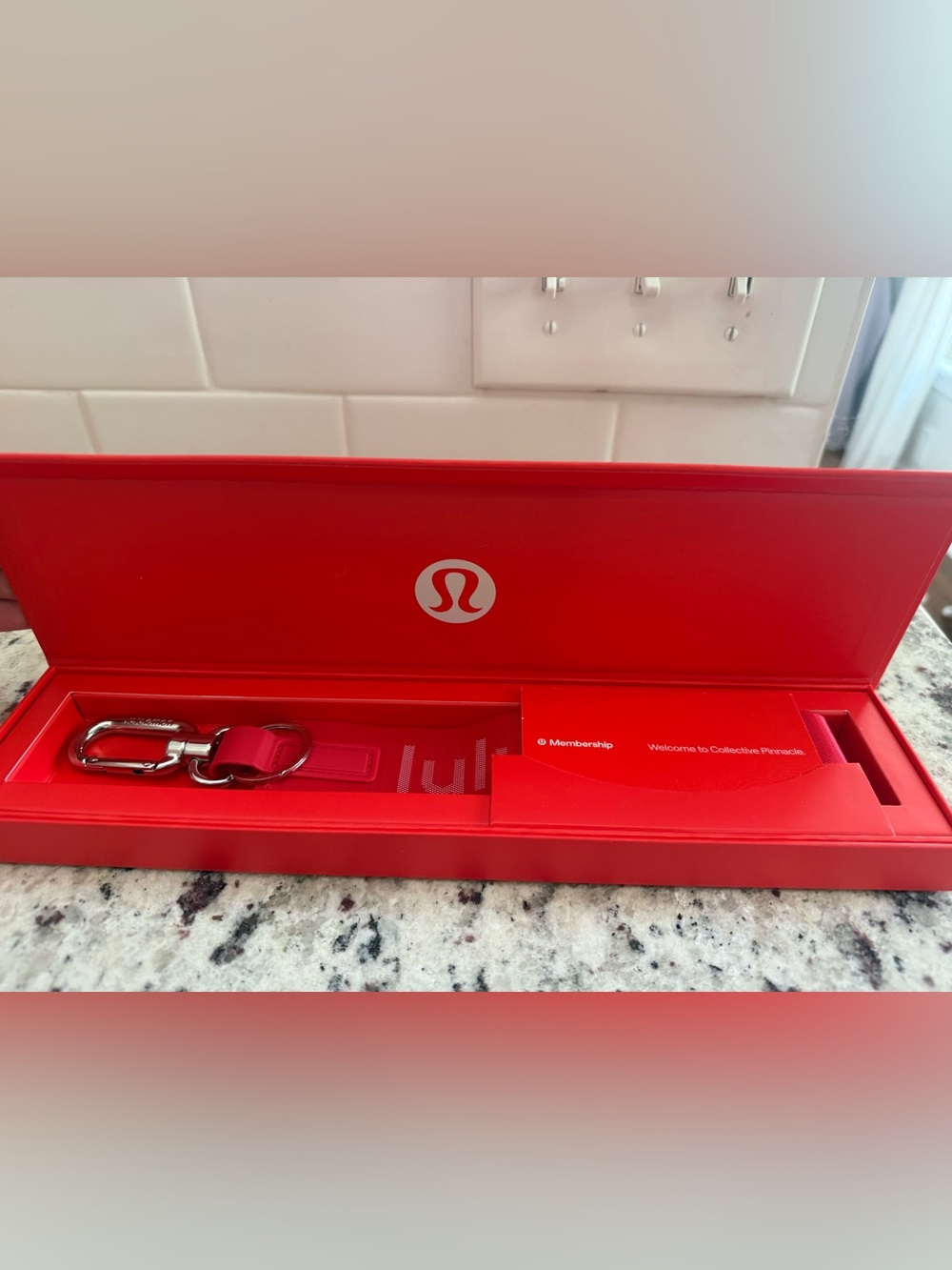 Lululemon Branded Red Key Fob Strap (Pinnacle Member Exclusive) - Picture 2 of 3